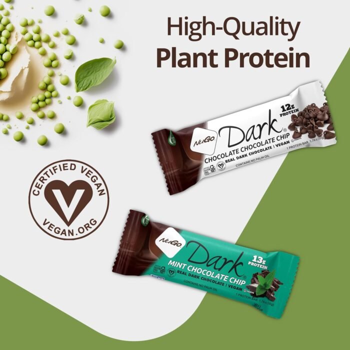 nugo dark mint chocolate chip bars pack image