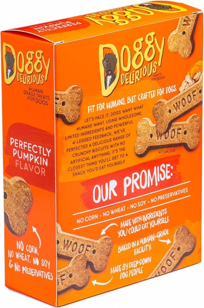 crunchy pumpkin dog treats all natural pack image