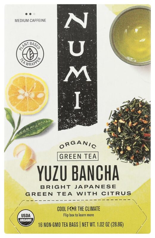 numi organic yuzu citrus green tea bags image