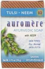 auromere tulsi neem soap vegan eco friendly pack image