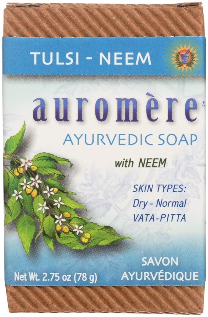 auromere tulsi neem soap vegan eco friendly pack image