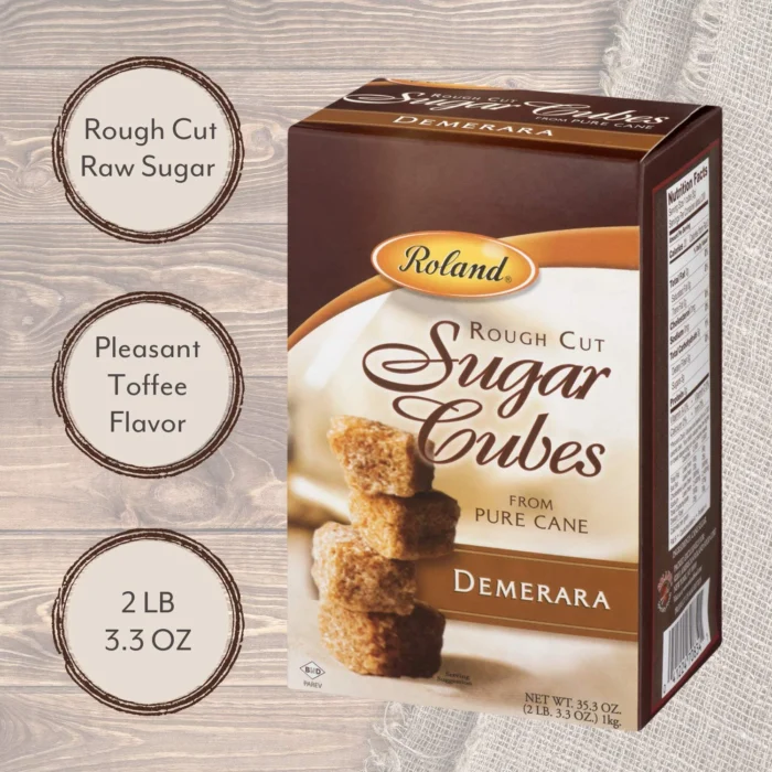 Roland Demerara Sugar Cubes Pure Cane Demerara