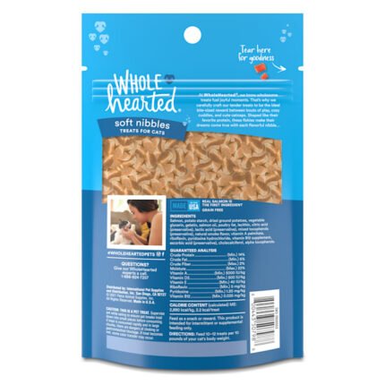 wholehearted savory soft cat treats salmon pack image