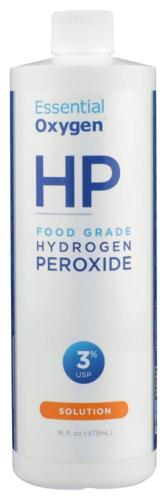 essential oxygen 3% food grade hydrogen peroxide bottle image