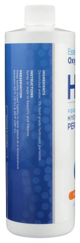 essential oxygen 3% food grade hydrogen peroxide bottle image