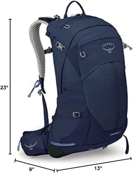osprey stratos 24l mens hiking backpack cetacean blue image