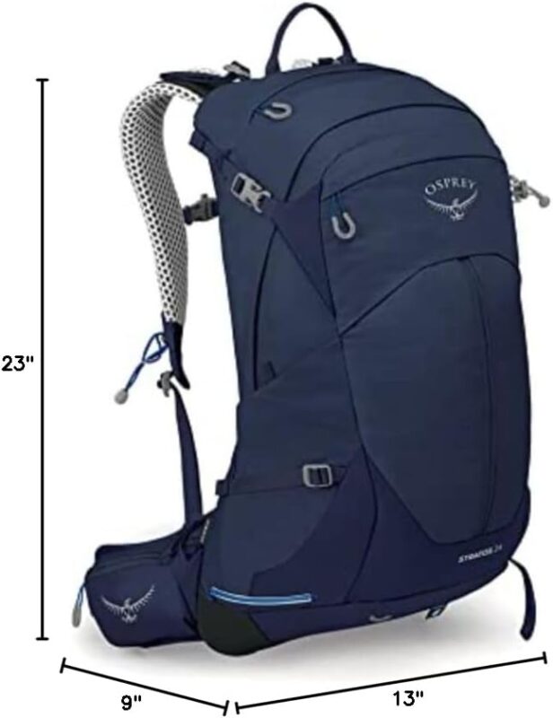 osprey stratos 24l mens hiking backpack cetacean blue image