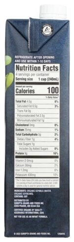 Westsoy Organic Unsweetened Original Nutrition Facts