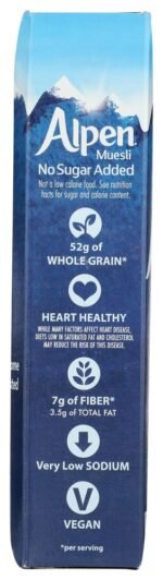 Alpen Muesli Cereal No Sugar Added, 3 Pack Heart Healthy