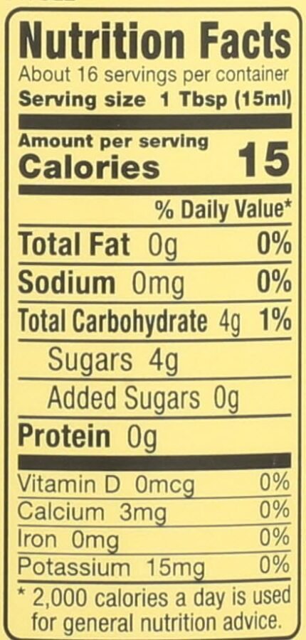 Alessi Organic White Balsamic Vinegar Nutrition Facts