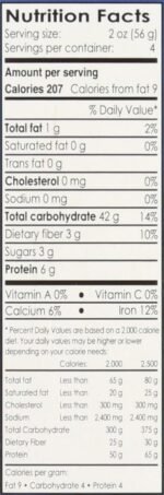 Quinoa Pasta Amount Per Serving