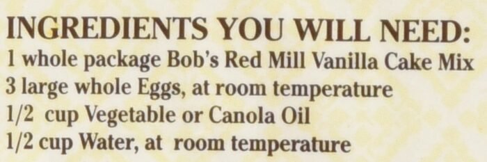 bobs red mill gluten free vanilla yellow cake mix pack image