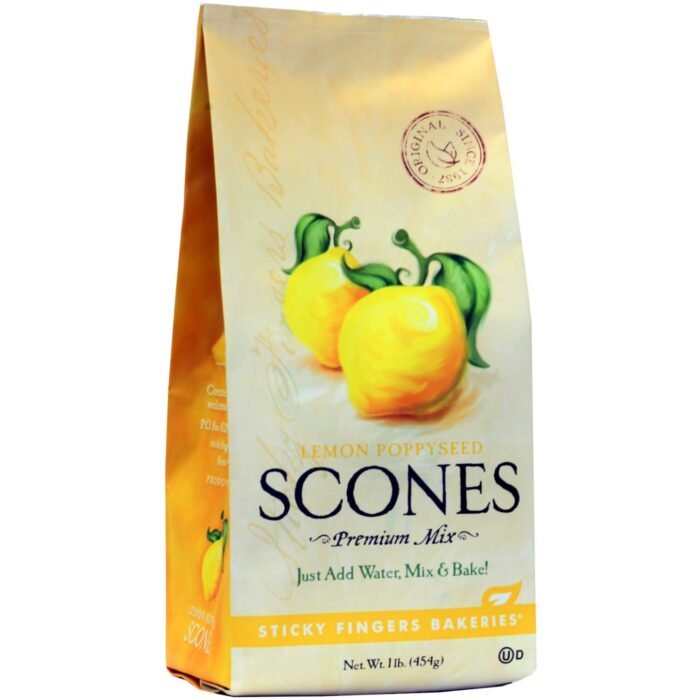 sticky fingers lemon poppyseed scones 12 servings pack image