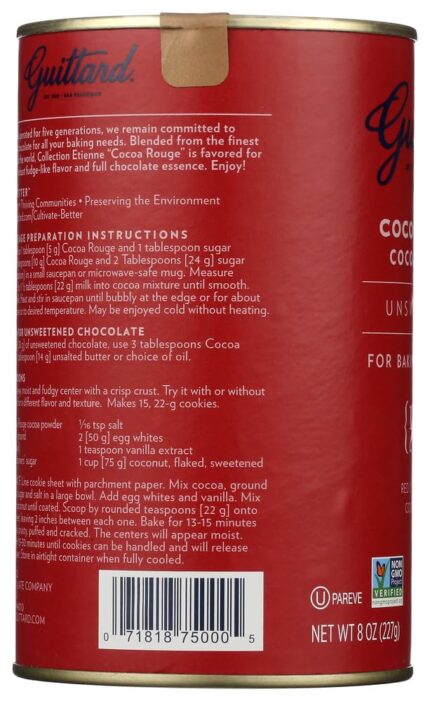guittard unsweetened rouge red dutch process cocoa image