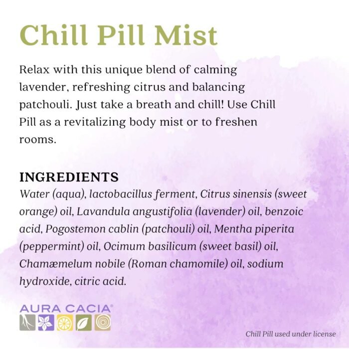Chill Pill Mist Ingredients