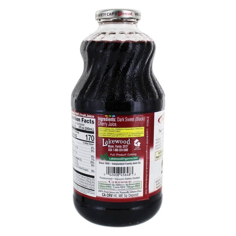 lakewood 100% pure black cherry juice bottle image