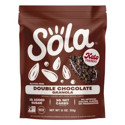 sola low carb keto granola double chocolate pack image