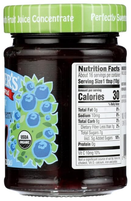 crofters just fruit spread organic wild blueberry image