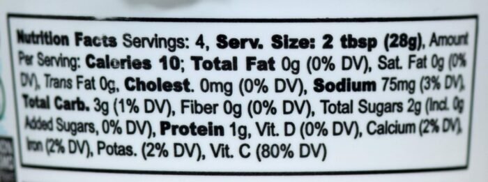 El Pinto Nutrition Facts Servings