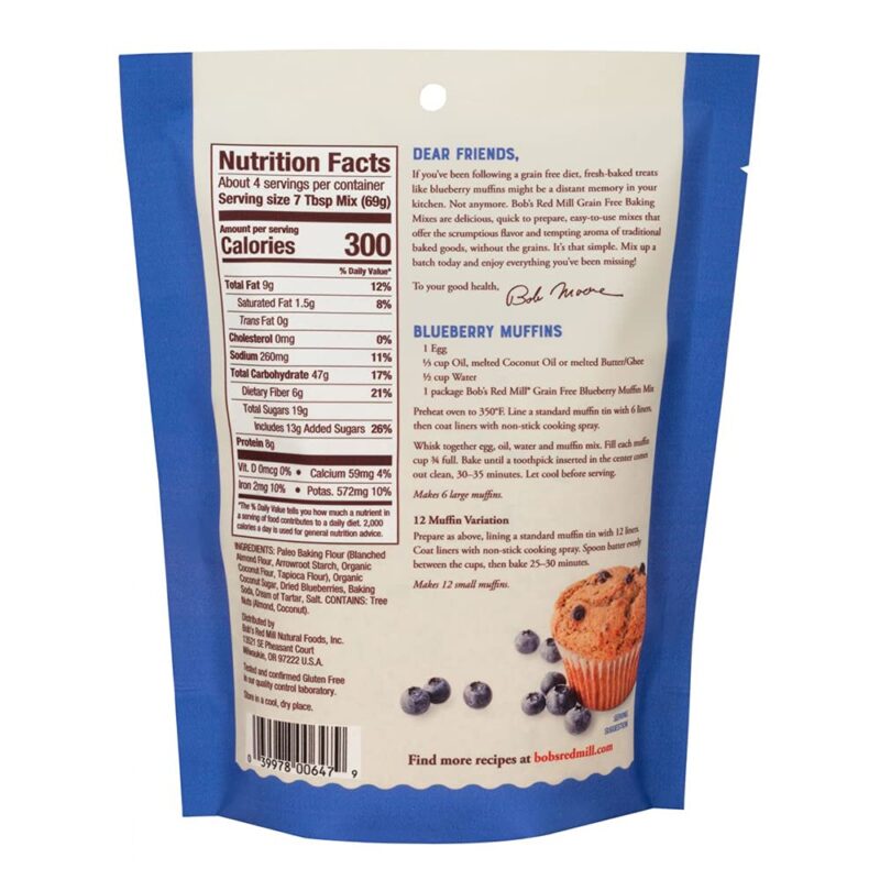 bobs blueberry biss muffin mix 9 oz pack image
