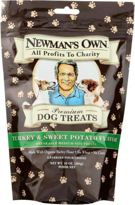 newmans own organic turkey & sweet potato dog treats packs image