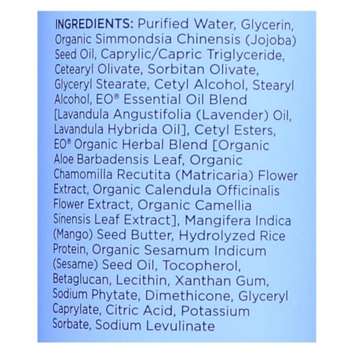 EO French Lavender Body Lotion Ingredients