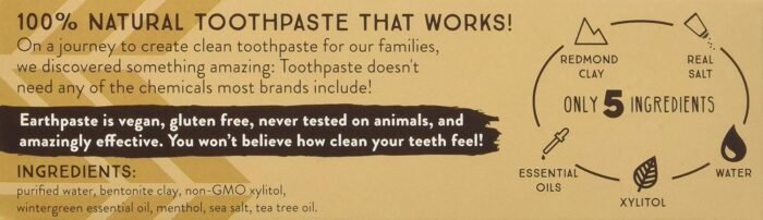 redmond earthpaste natural toothpaste wintergreen pack image