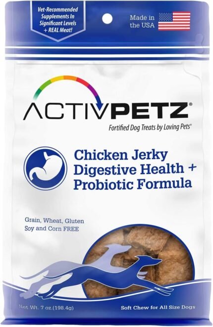 loving pets activpetz chicken jerky with probiotics pack image