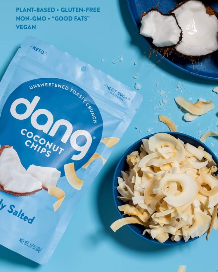 Dang Keto Toasted Coconut Chips, Lightly Salted front