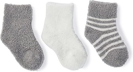 barefoot dreams lite infant sock set pewter pearl image