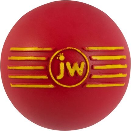 JW Pet Squeak Squeaker Dog Toy, Small Red Ball
