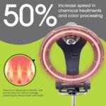 salonpro orbiting halo infrared hair processor dryer grey image