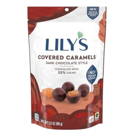 LILY'S No Sugar Added Dark Chocolate Caramels