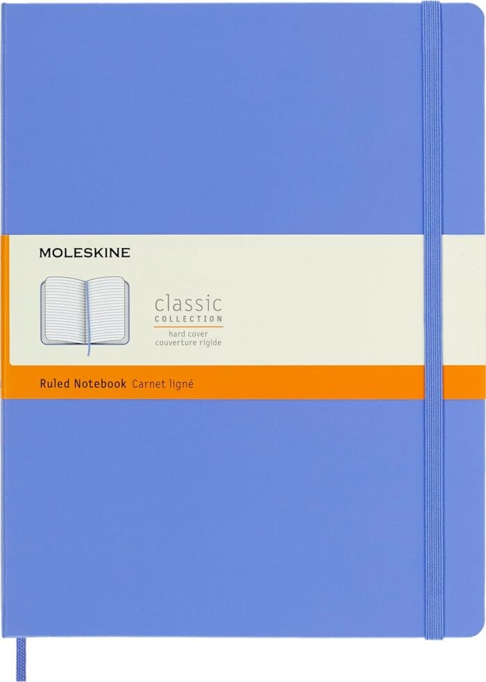 moleskine classic xl lined notebook hydrangea blue notebook image