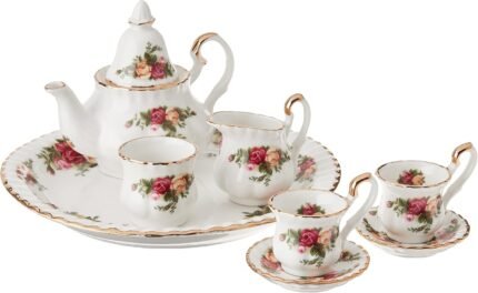 old country roses by royal albert 9-piece petite tea set