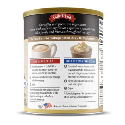 Caffe D'Vita Sugar-Free Mocha Cappuccino Mix Fat