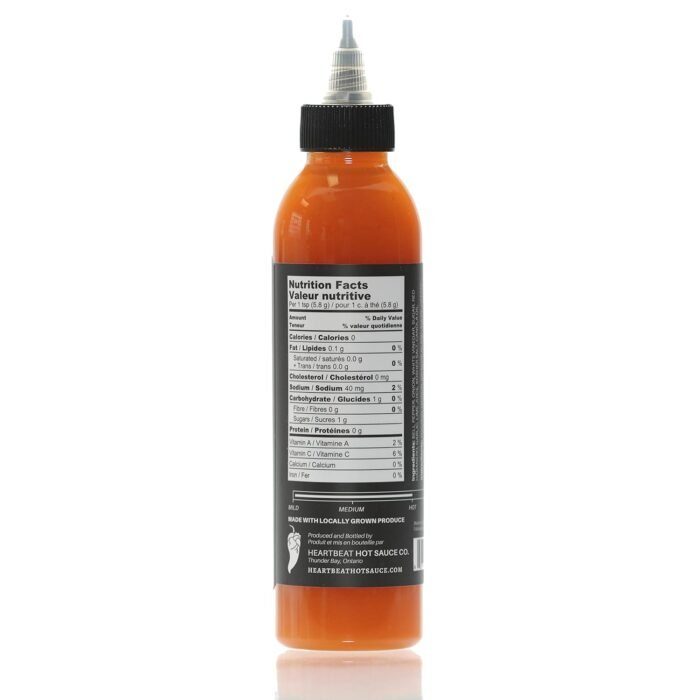 heartbeat hot sauce red habanero bottle image
