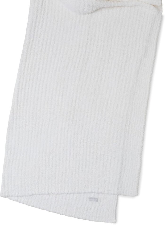 barefoot dreams cozychic ribbed throw pearl image