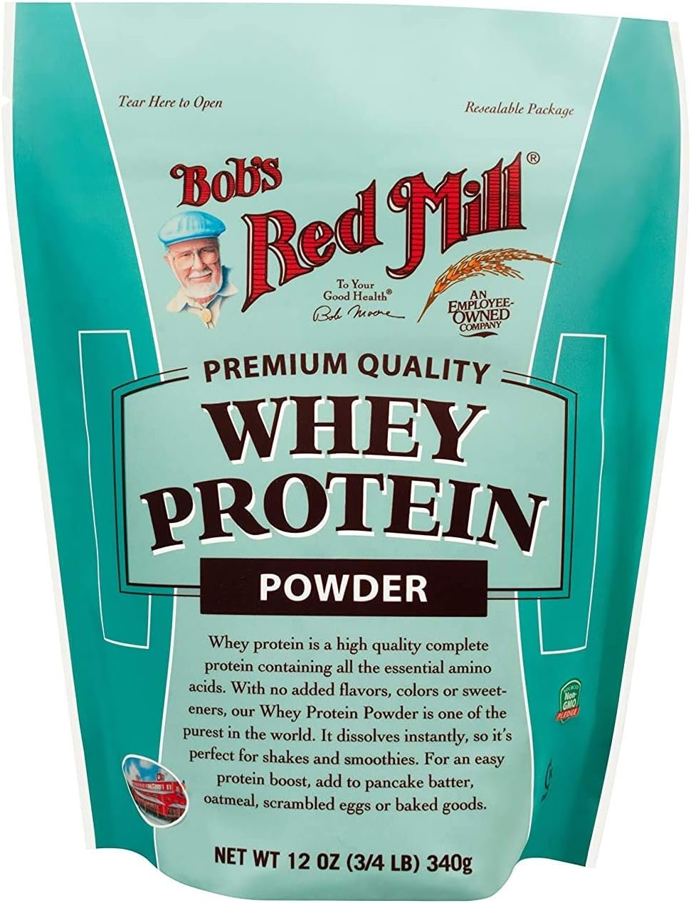 bobs red mill whey powder all natural pack image