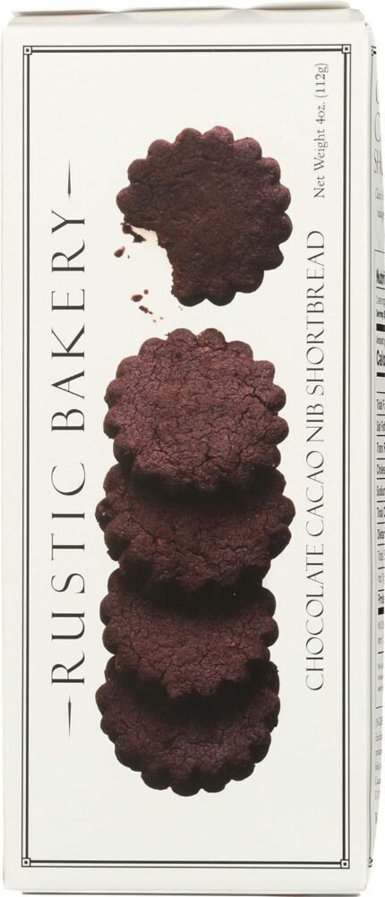 rustic bakery chocolate cacao nibs shortbread 4 oz pack image