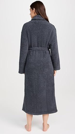barefoot dreams cozychic adult robe slate blue image