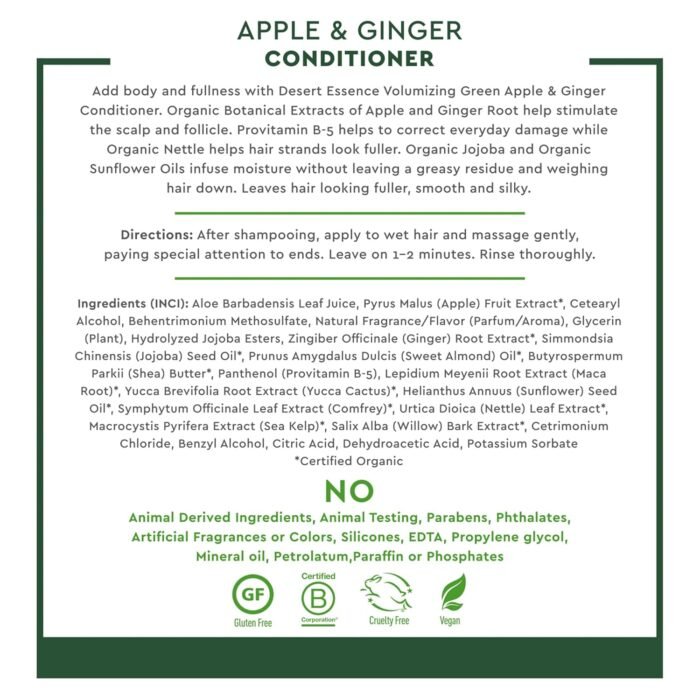 desert essence green apple & ginger conditioner image