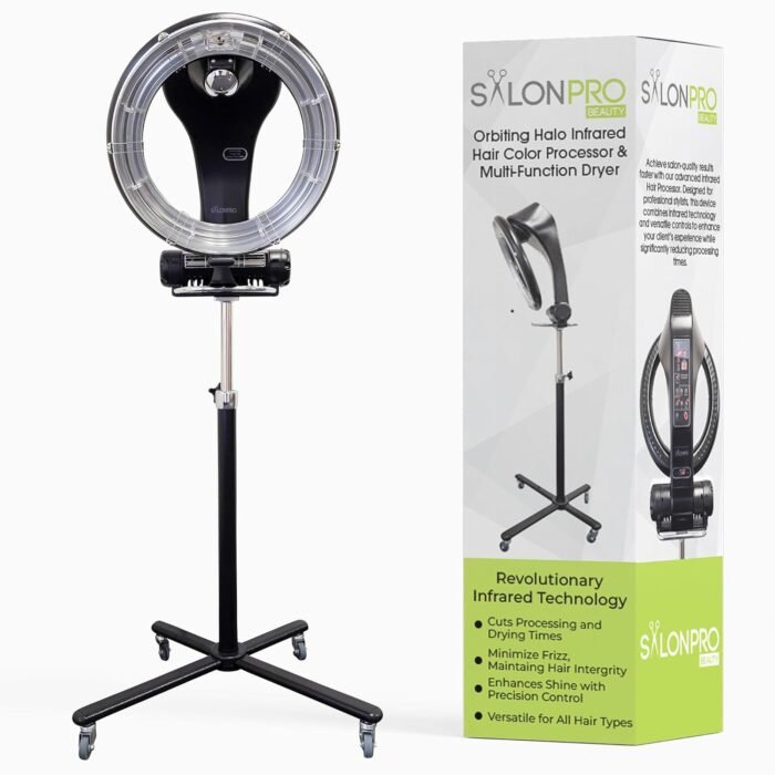 salonpro orbiting halo infrared hair processor dryer black pack image