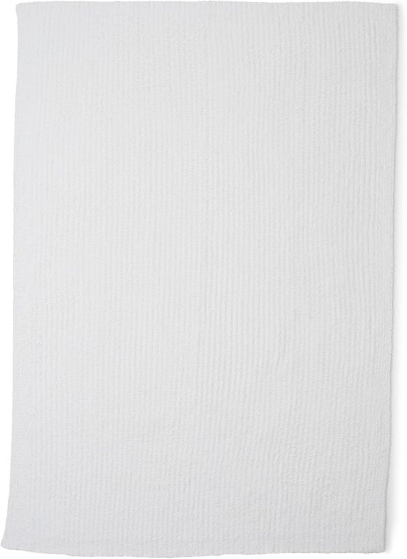 barefoot dreams cozychic ribbed throw pearl image