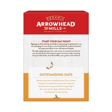 arrowhead mills organic oat bran flakes pack image