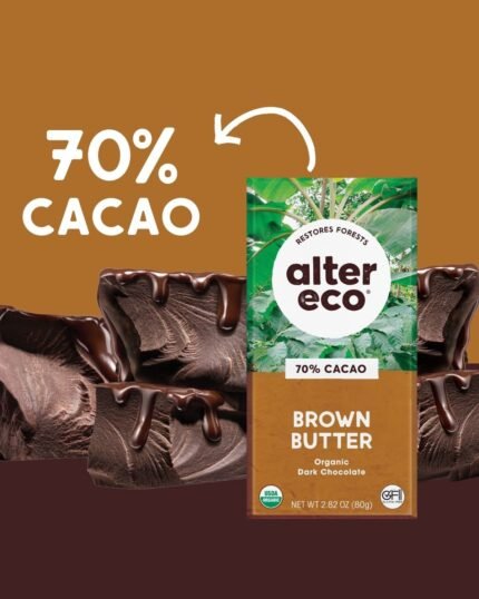 alter eco brown butter dark chocolate organic & fair trade pack image