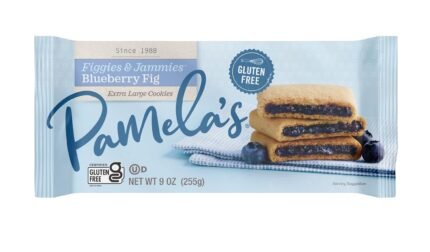 pamela's blueberry fig extra large cookies front view