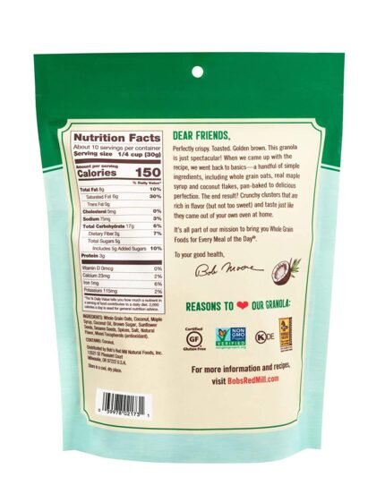 bob's red mill coconut spice pan baked granola pack image