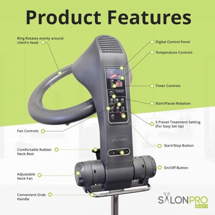 salonpro orbiting halo infrared hair processor dryer black pack image