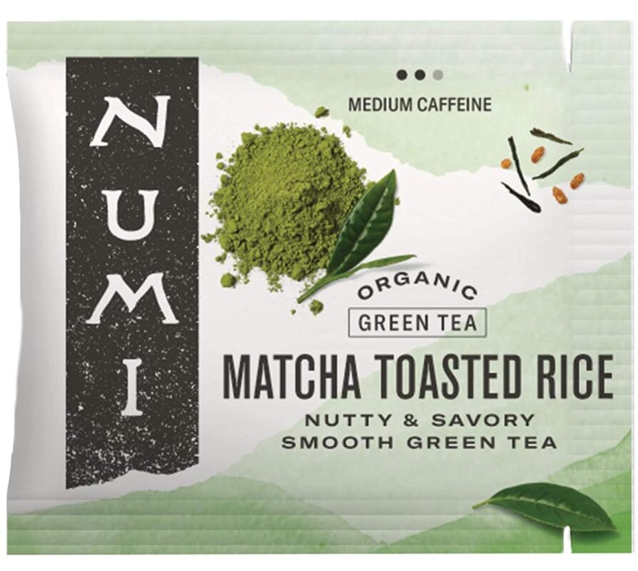numi matcha toasted rice green tea 18 bags pack image